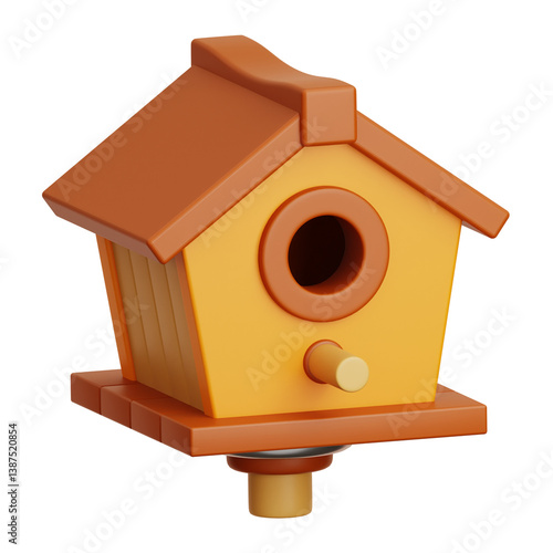 3D Illustration Birdhouse Design