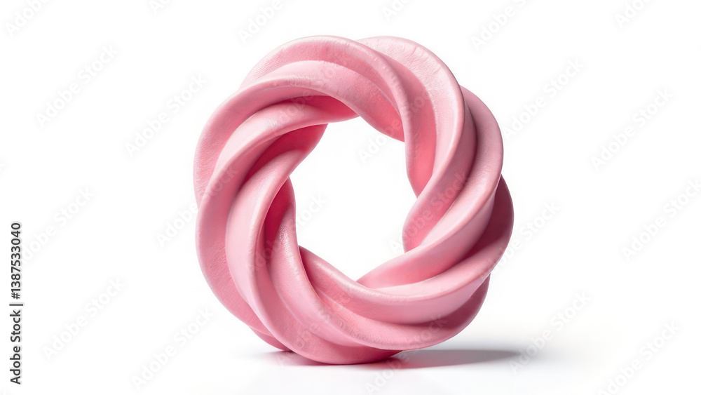 Fototapeta premium Intertwined ice cream letter