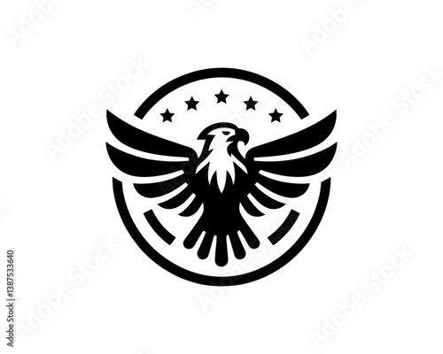 American Eagle logo design icon symbol vector illustration. Eagle Bird Vector