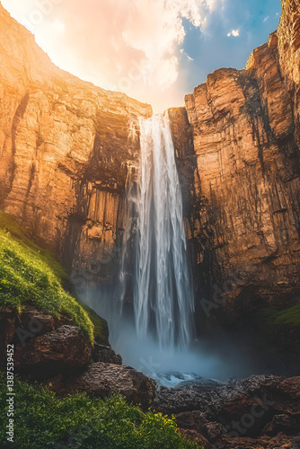 Wallpaper Mural Nature's Majestic Symphony: The Awe-inspiring Waterfall That Transcends Time Torontodigital.ca