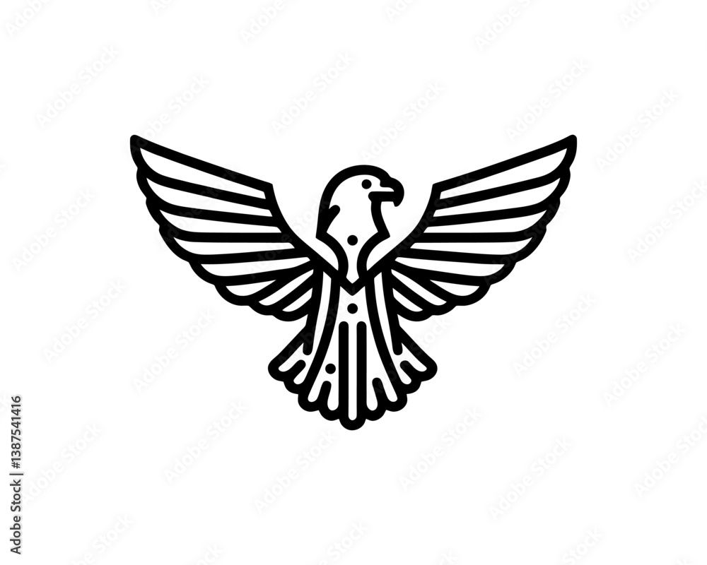 Fototapeta premium Eagle logo design vector icon symbol illustration