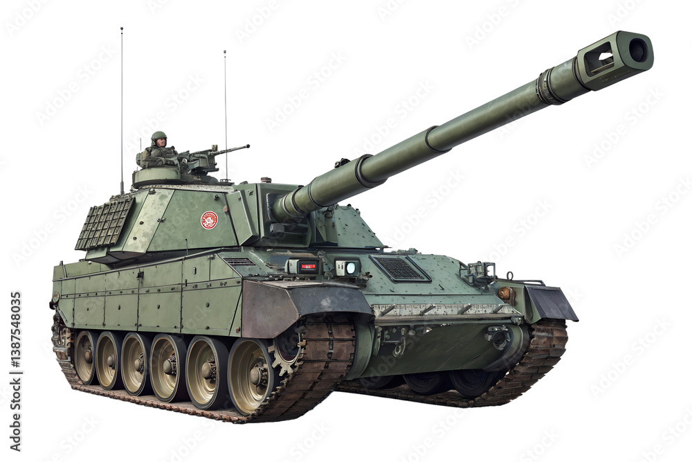 Modern towed artillery png psd isolated on transparent background.png Modern towed artillery png psd isolated on transparent background.png