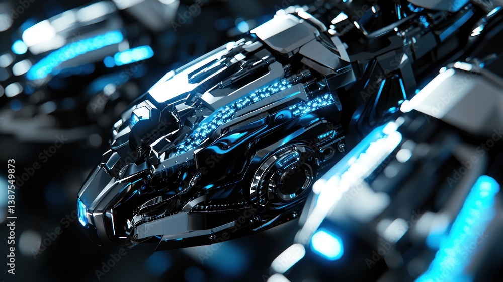 Fototapeta premium Futuristic Robotic Claw: Close-up of Advanced Technology