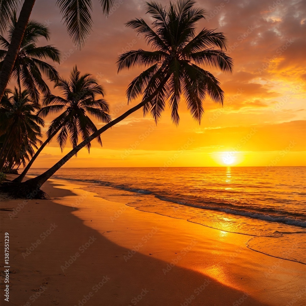 Fototapeta premium sunset at the beach
