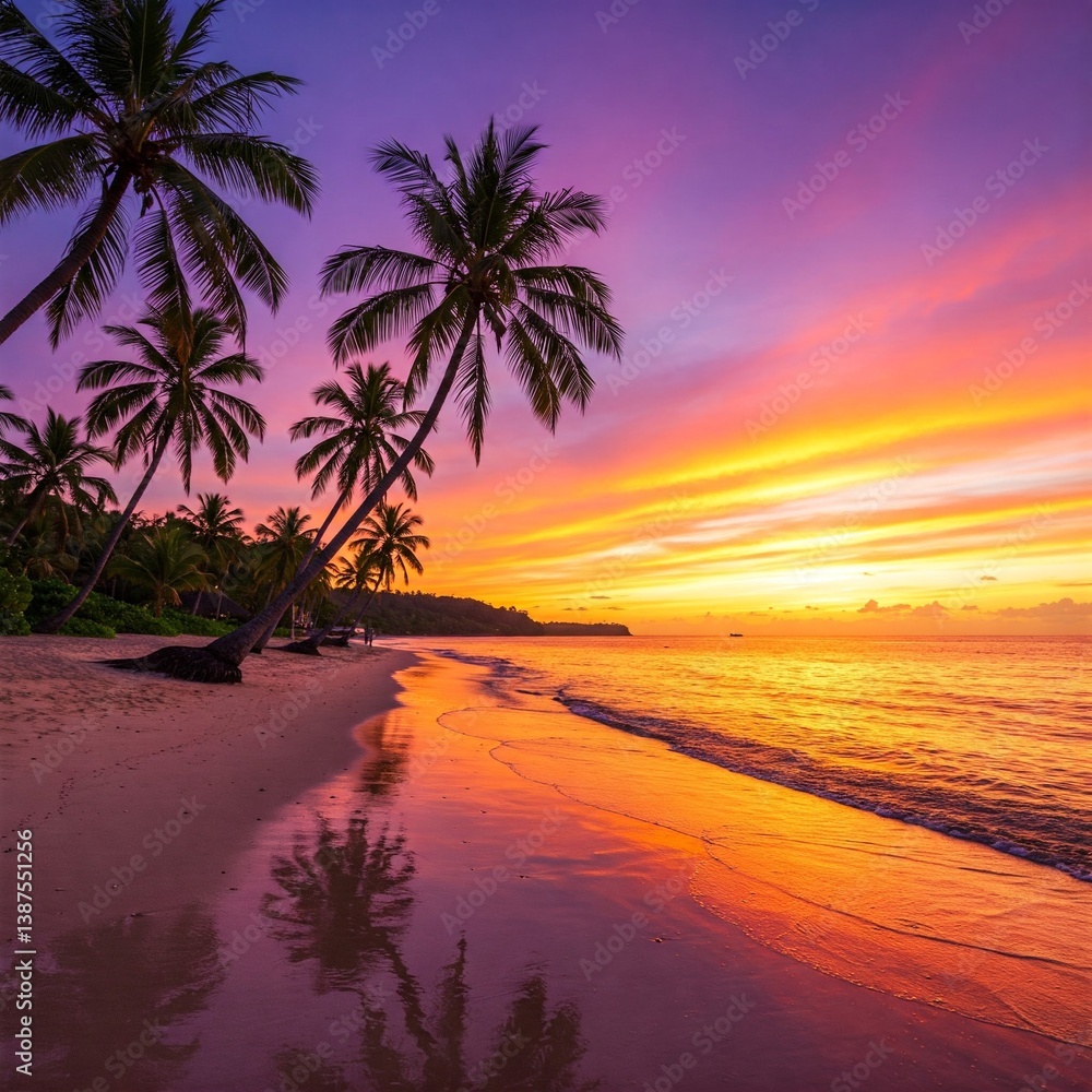 Fototapeta premium sunset at the beach