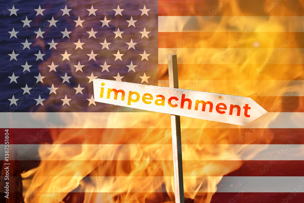 Hands off protest in USA concept. actively demonstrating in the streets against the Trump agenda, symbolizing public unrest during a potential impeachment process in 2025