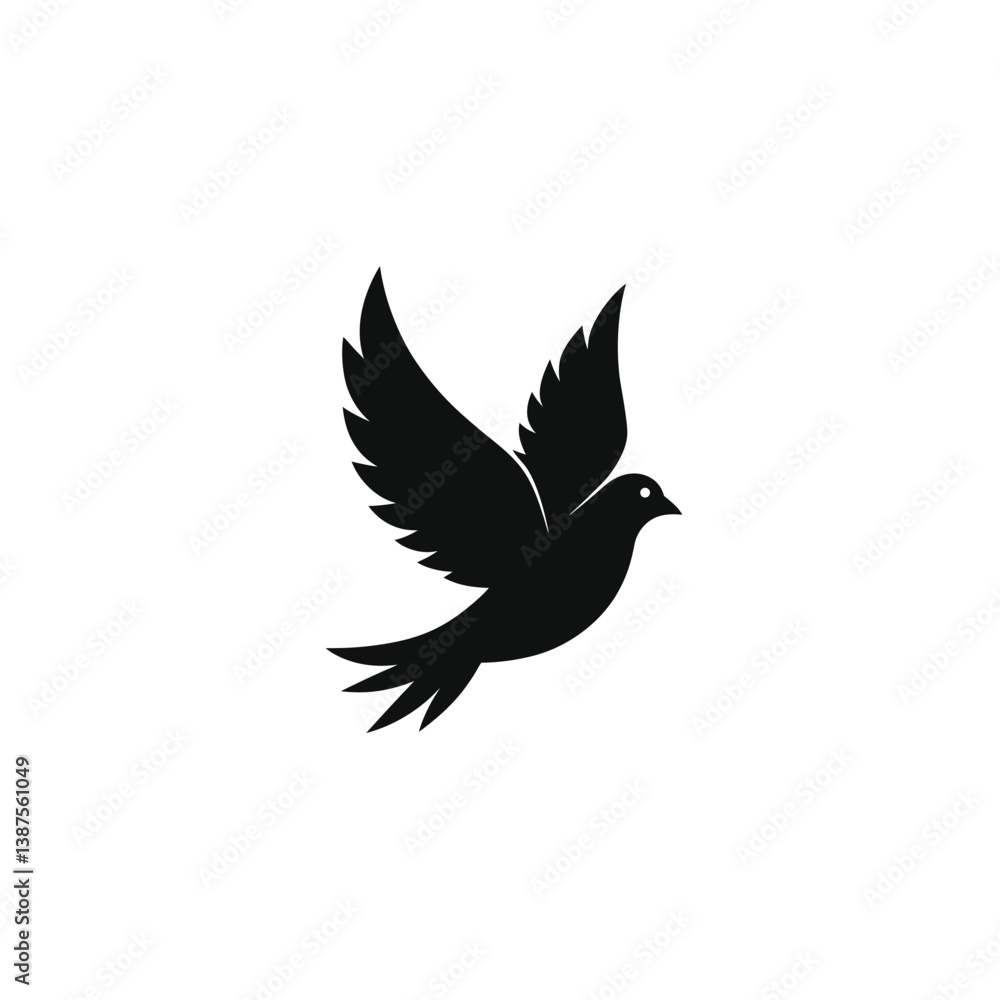 silhouette of dove silhouette of dove