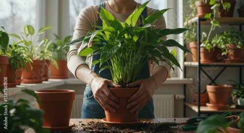 Repotting a Peace Lily