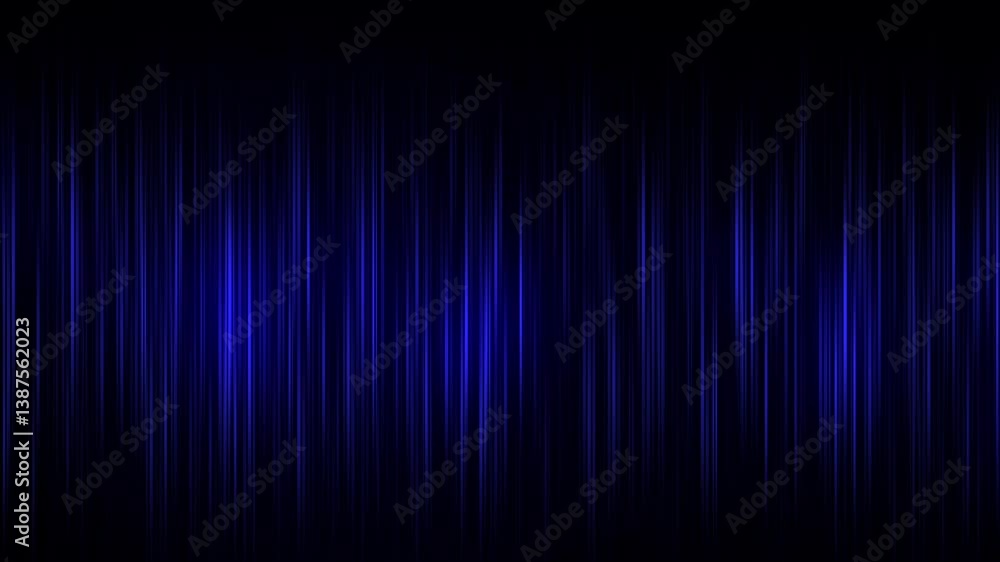 A digital abstract design featuring vertical blue lines against a black background. A digital abstract design featuring vertical blue lines against a black background.
