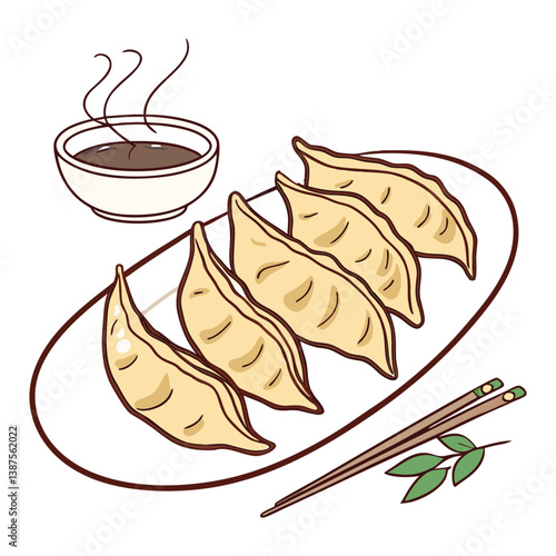 Meat roasted Typical Spanish empanadas Vector illustration.
