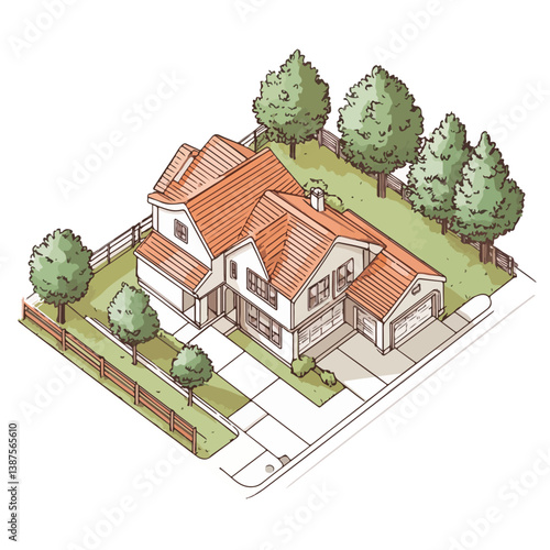 Suburban Neighborhood Street View