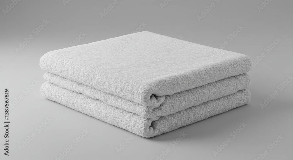 Stack of soft white towels, perfect for bathroom, spa, or hotel promotions Stack of soft white towels, perfect for bathroom, spa, or hotel promotions