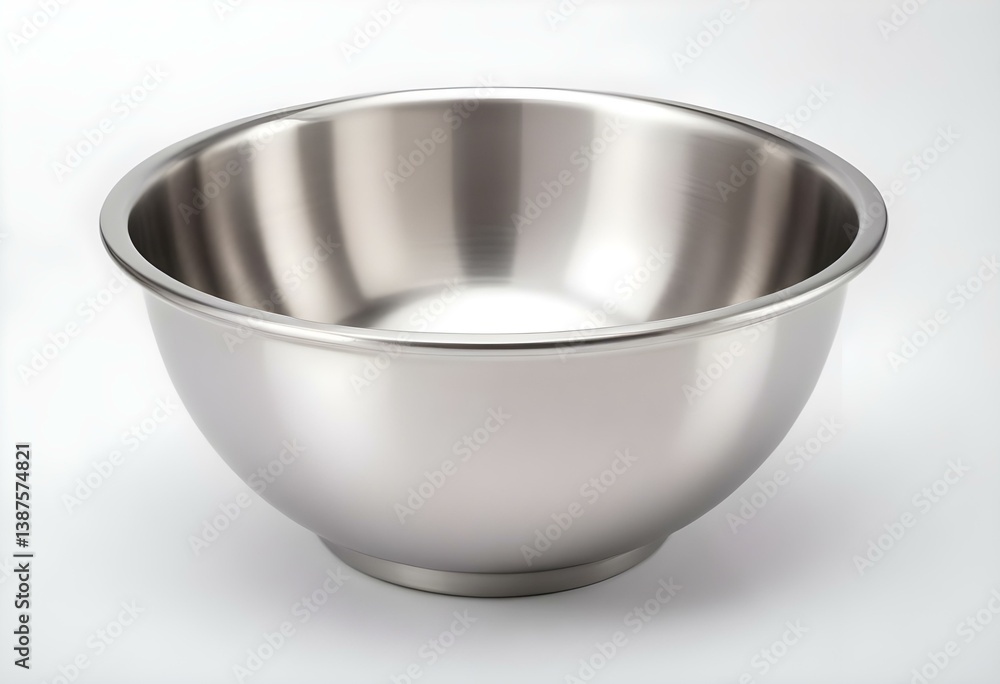 Stainless steel bowl. Isolated on white background Stainless steel bowl. Isolated on white background