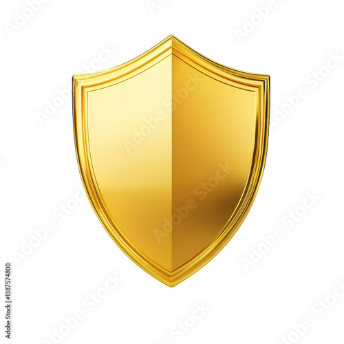 A shiny golden shield with smooth surface and reflective finish symbolizes protection and security, evoking sense of strength and safety Free Download A shiny golden shield with smooth surface and reflective finish symbolizes protection and security, evoking sense of strength and safety - GFXLoad
