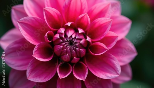 Close-up dahlia flower, rich hues, intricate layered petals, textile, image