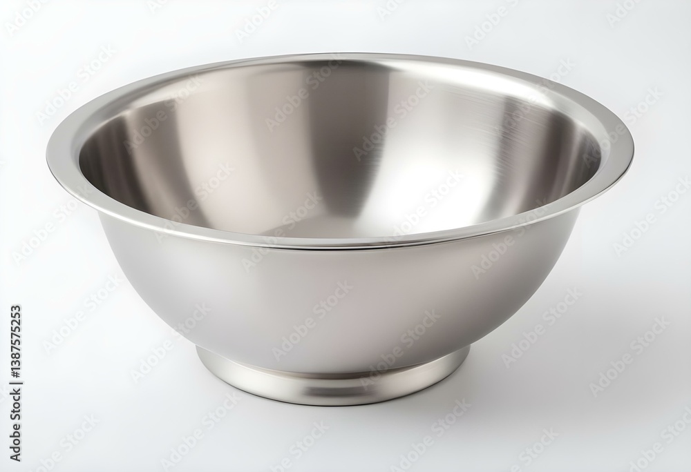 Stainless steel bowl. Isolated on white background Stainless steel bowl. Isolated on white background
