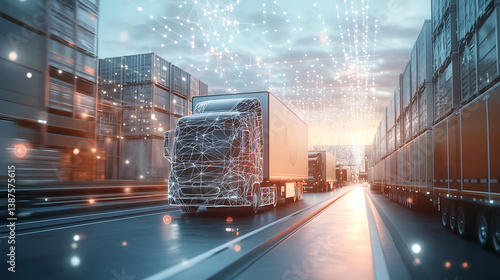 An AI powered system optimizing logistics routes by analyzing traffic data, AI-assisted delivery planning, and real-time delivery tracking for faster and more efficient shipping