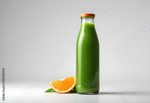 Juice bottle isolated on white background