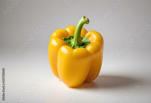 Yellow bell pepper isolated on white background