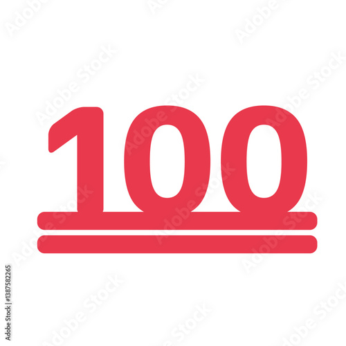 00点のベクターイラスト：満点の成績 - 100 Points Vector Illustration: Perfect Score