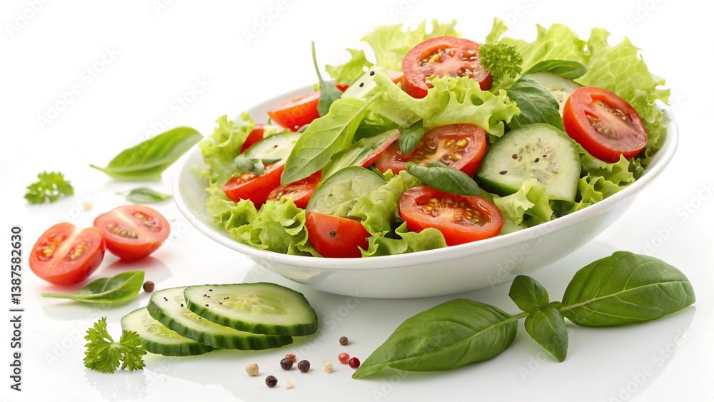 Fresh vegetable salad with feta and a variety of veggies Fresh vegetable salad with feta and a variety of veggies