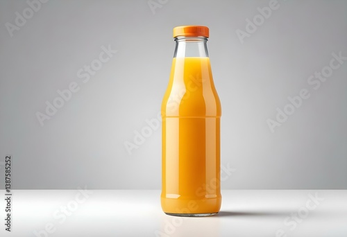 Juice bottle isolated on white background