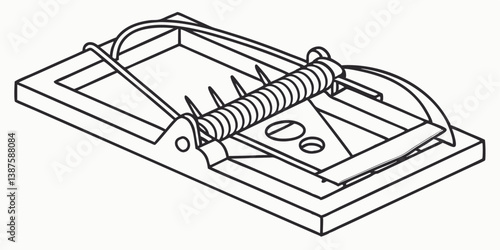 Vector Mouse Trap Design for Pest Control | Vector Illustration for Stock Use