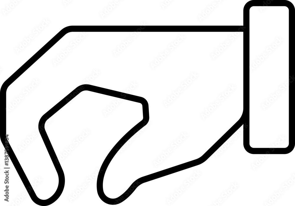 Obraz premium Putting Hand Vector Stock Icon