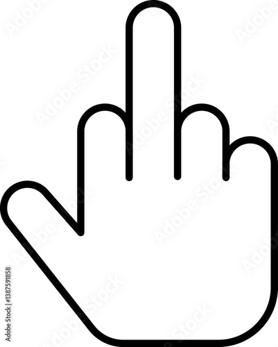 Middle Finger Vector Stock Icon