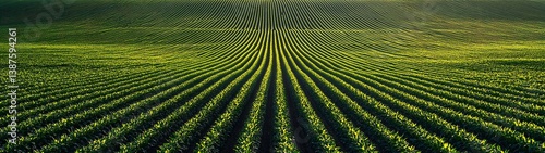 Rural Farmland Rows of Crops