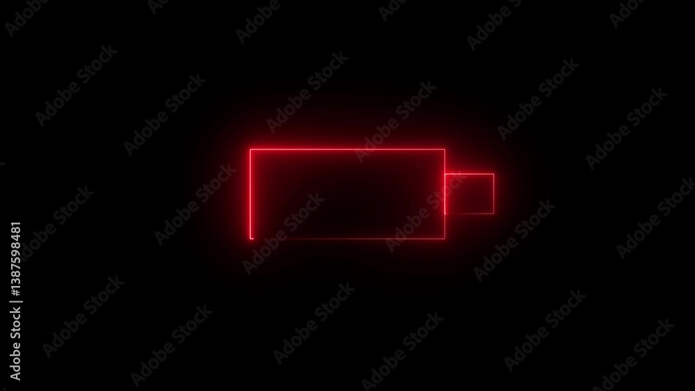 Neon glowing battery icon animation. on, the black, background Abstract neon battery charging icon . neon lightning bolt, power full battery icon. Neon glowing battery icon animation. on, the black, background Abstract neon battery charging icon . neon lightning bolt, power full battery icon.