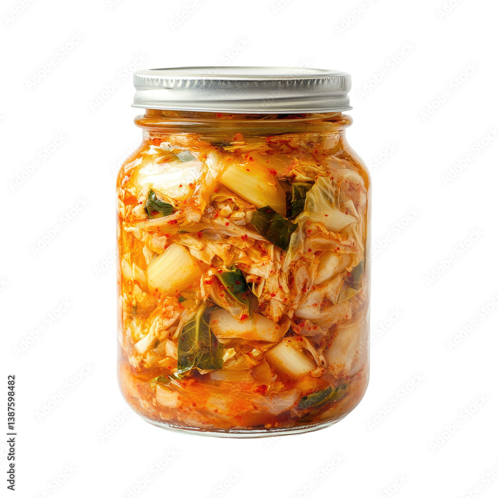 Fermented Kimchi Jar on transparent background Fermented Kimchi Jar on transparent background