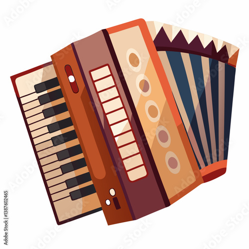 accordion isolated on white background