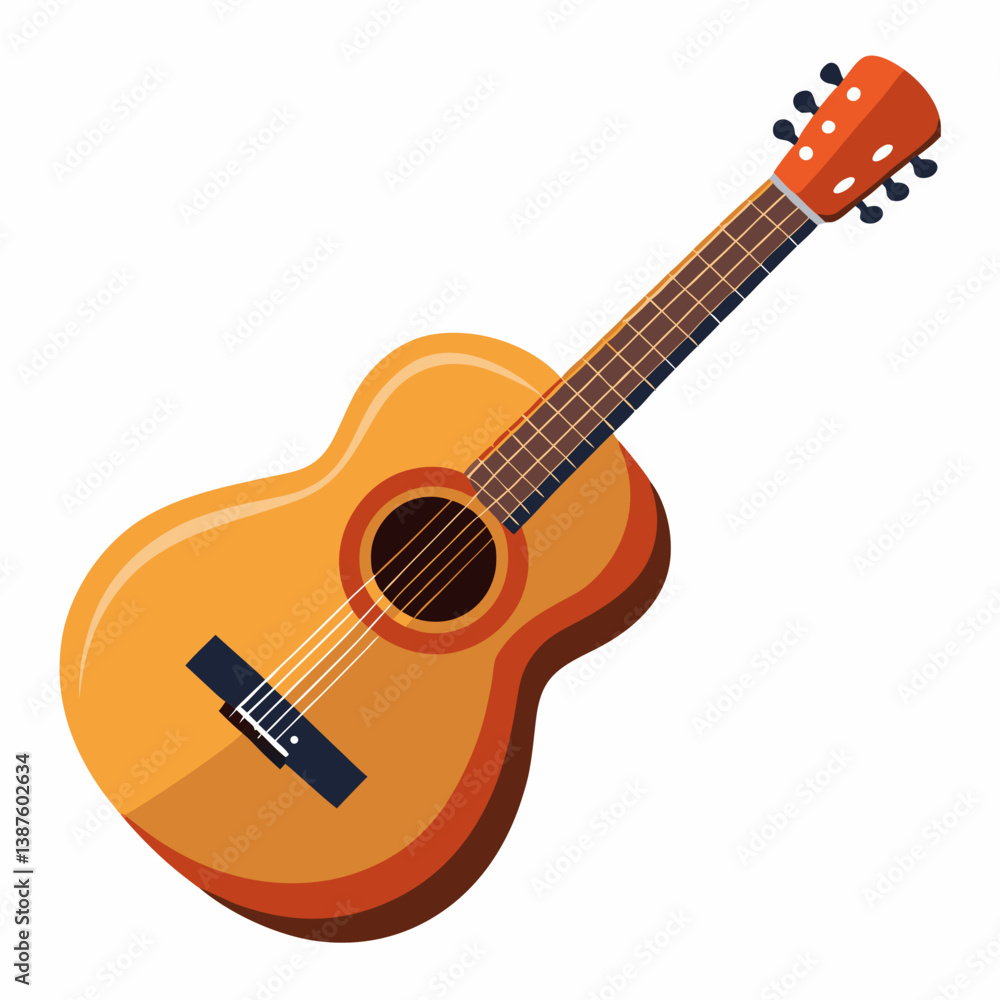 Obraz premium acoustic guitar vector illustration