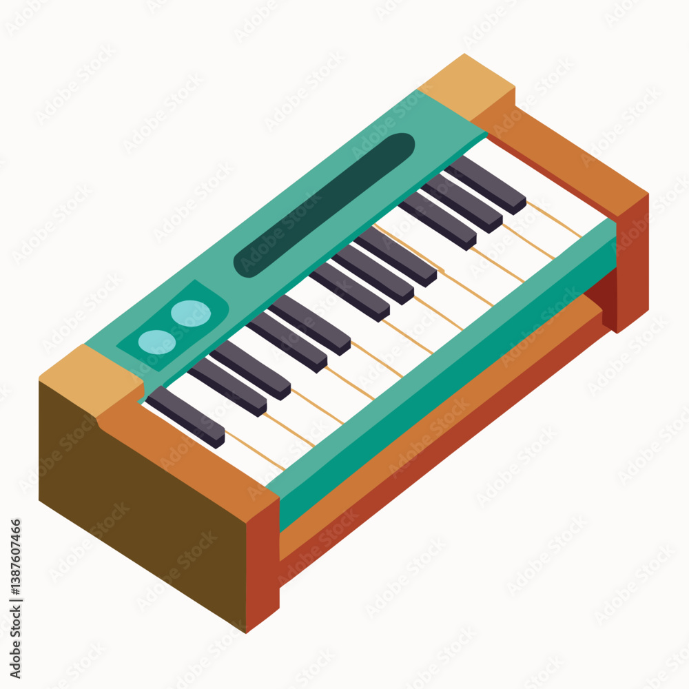 Fototapeta premium piano keys and music notes