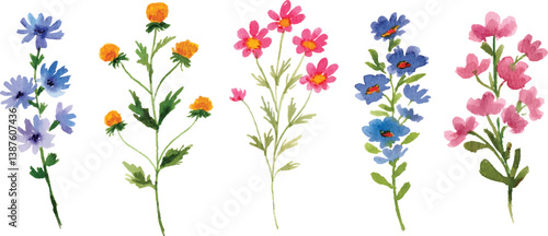 small flower watercolor