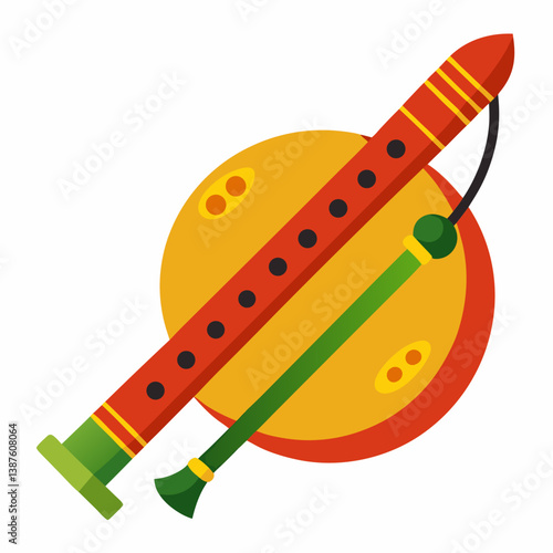 illustration of a flute