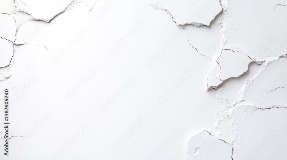 Obraz premium Cracked white powder surface texture