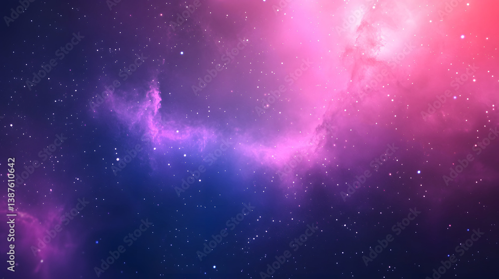 Obraz premium Aurora Galaxy Illustration Background