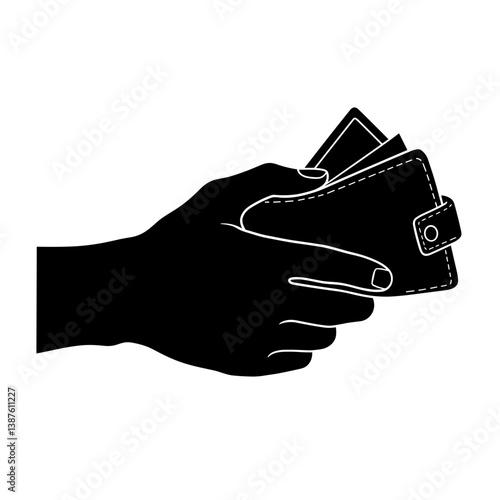 Hand holding wallet symbolizing financial control