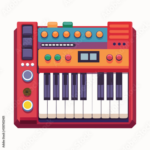 piano keys isolated on white