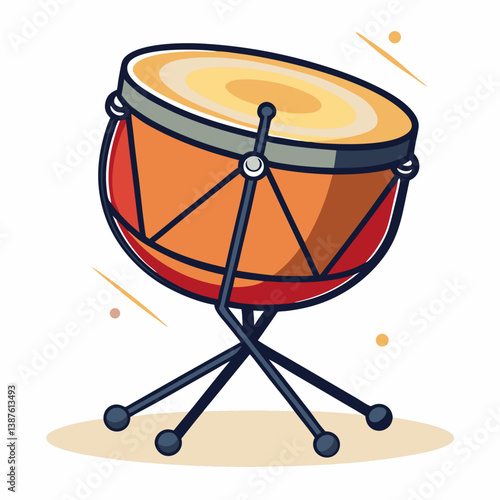 drum and drumsticks