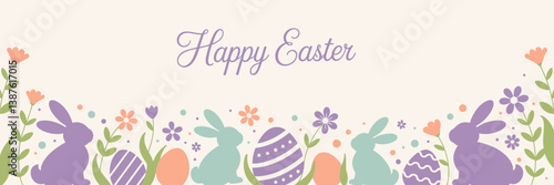 Easter poster, Easter banner, banner, Easter clipart, happy Easter, Easter 2025, 2025, Easter celebration, easter sublimation, easter card, easter, bunny, rabbit, egg, card, spring, cartoon, holiday, 
