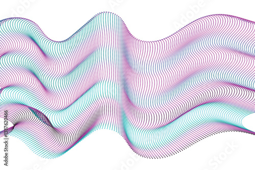 Art & Illustration Wavey Lines Abstract Background. Abstract vector banner with colorful wavy lines. Abstract colorful wavy background