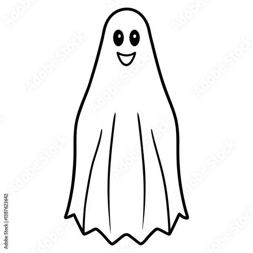 Spooky invisible ghost vector perfect for digital prints, decor, and Halloween designs.