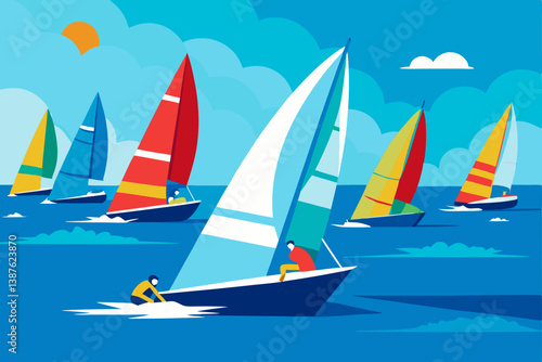 sailing boat on the sea
