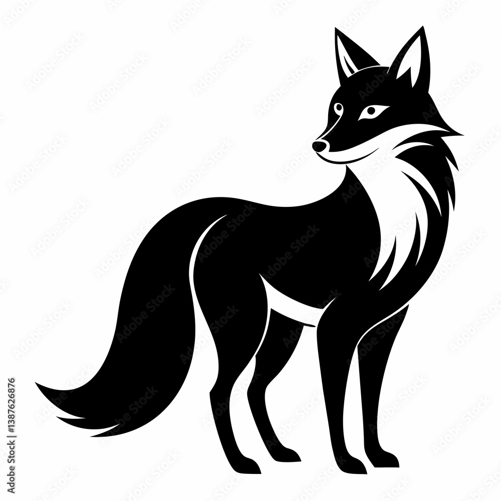 Obraz premium Fox Silhouette Clipart