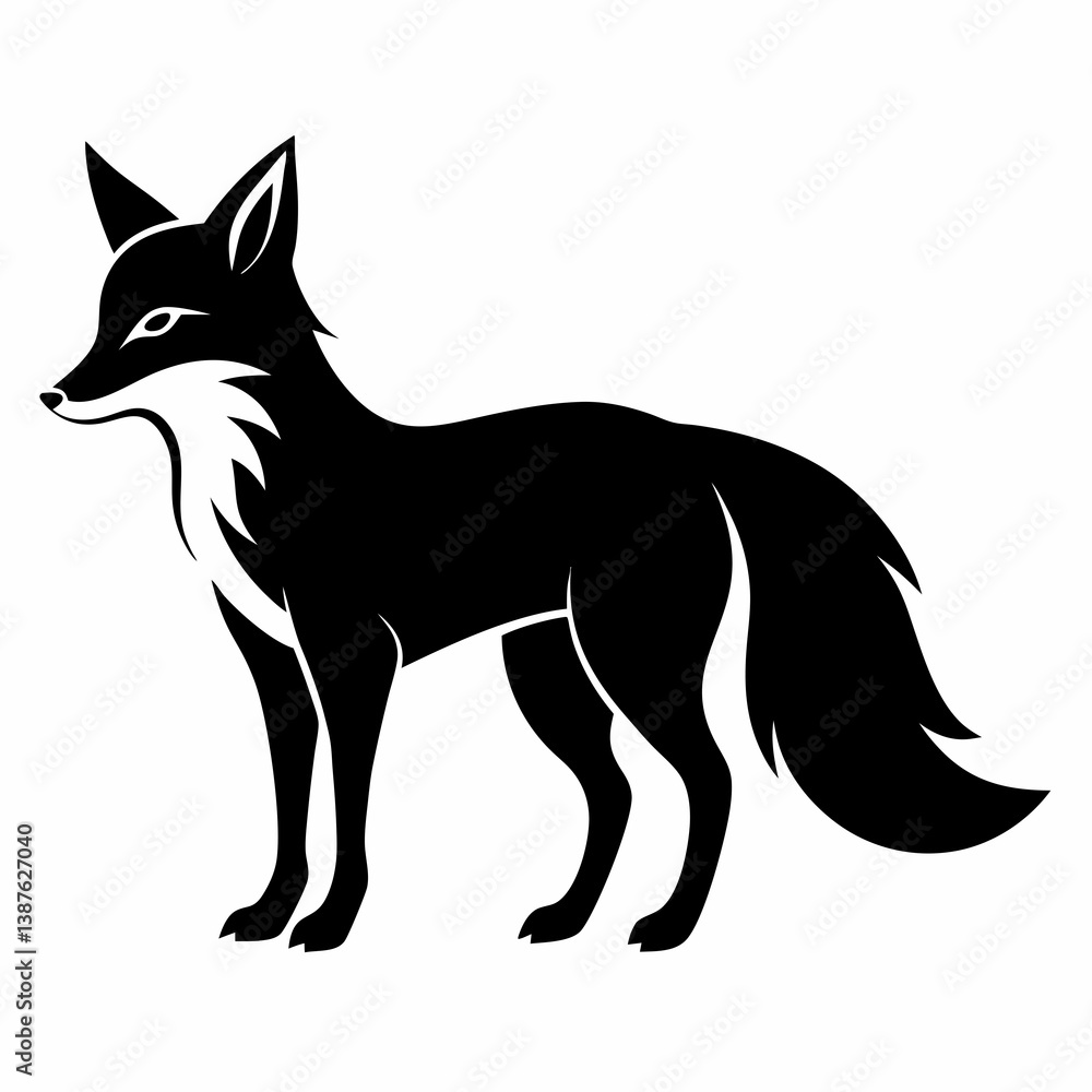 Obraz premium Fox Silhouette Clipart