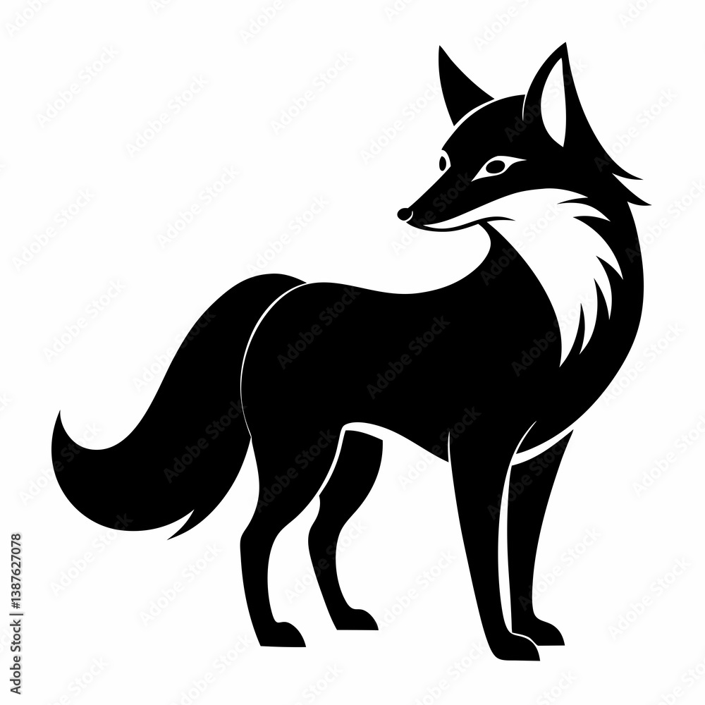 Fototapeta premium Fox Silhouette Clipart