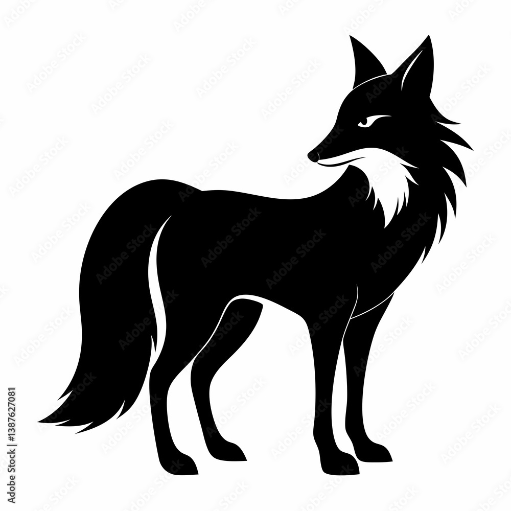Fototapeta premium Fox Silhouette Clipart